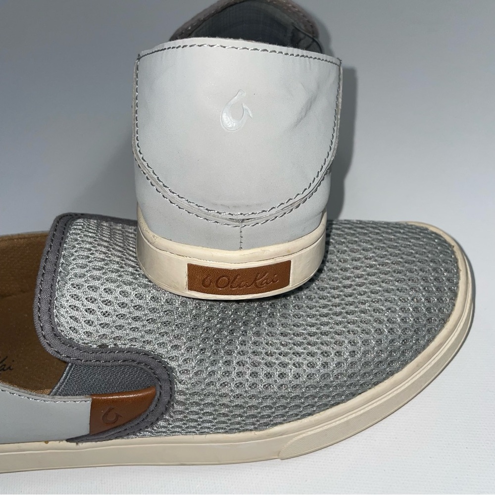 OluKai Pehuea Slip-On Sneakers Gray Mesh Women’s 9 - Picture 7 of 7